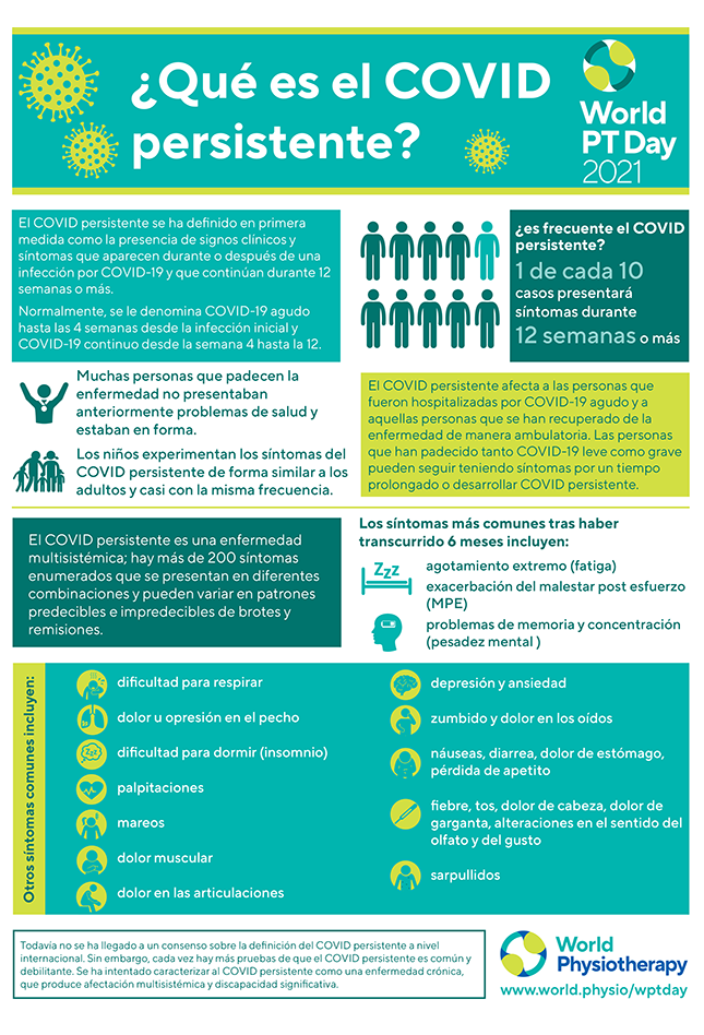 Image for World PT Day 2021 information sheet 1 in Spanish