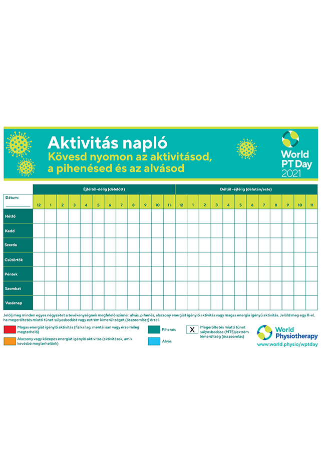 World PT Day activity tracker. Hungarian