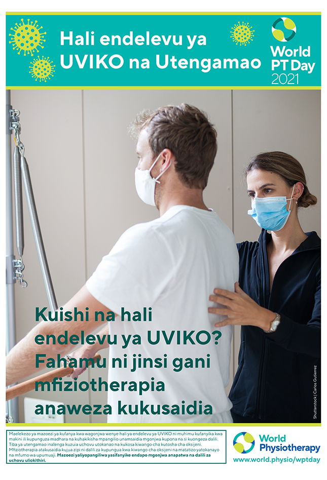 Image of World PT Day 2021 information sheet 3 in Swahili