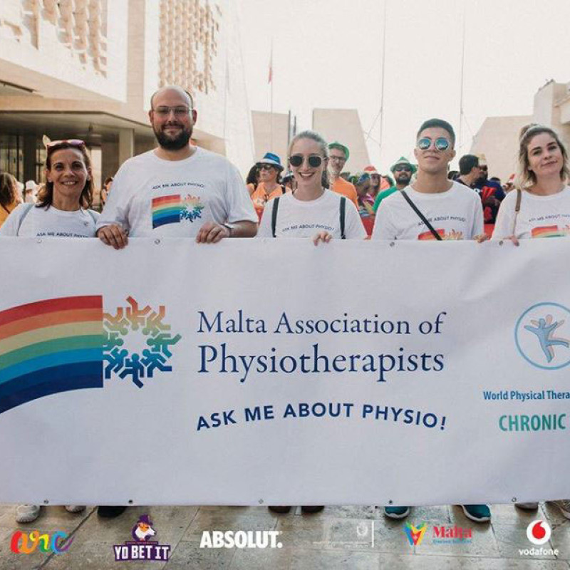 Photograph showing a celebration held in Malta to mark World PT Day 2019
