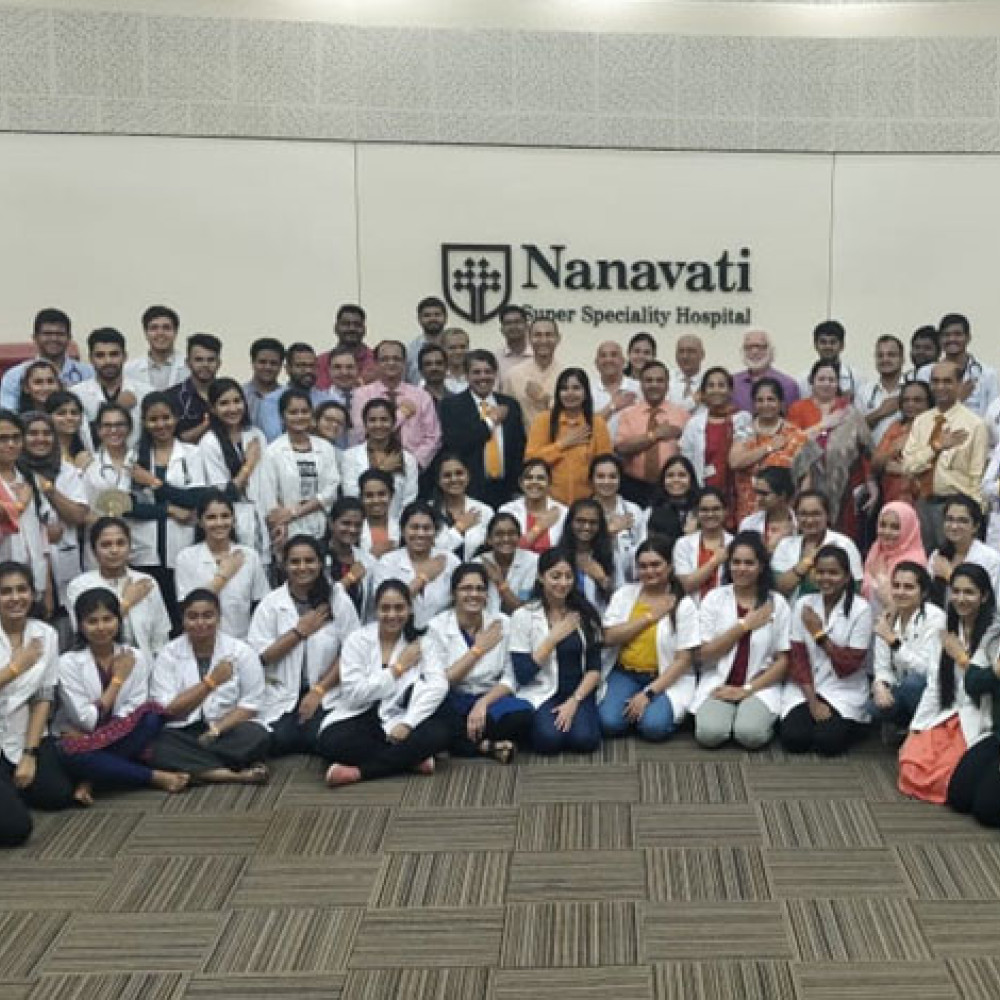 Photograph showing a celebration held in India to mark World PT Day 2019