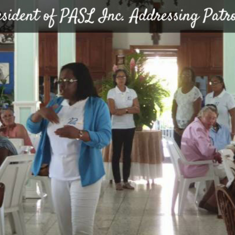 Photograph showing a celebration held in St Lucia to mark World PT Day 2019