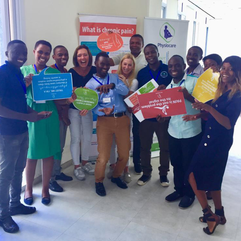 Photograph showing a celebration held in Tanzania to mark World PT Day 2019