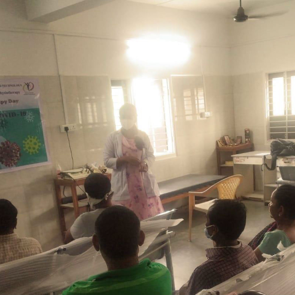 Photograph of World PT Day 2020 activity at Ashok & Rita Patel Institute of Physiotherapy (ARIP)