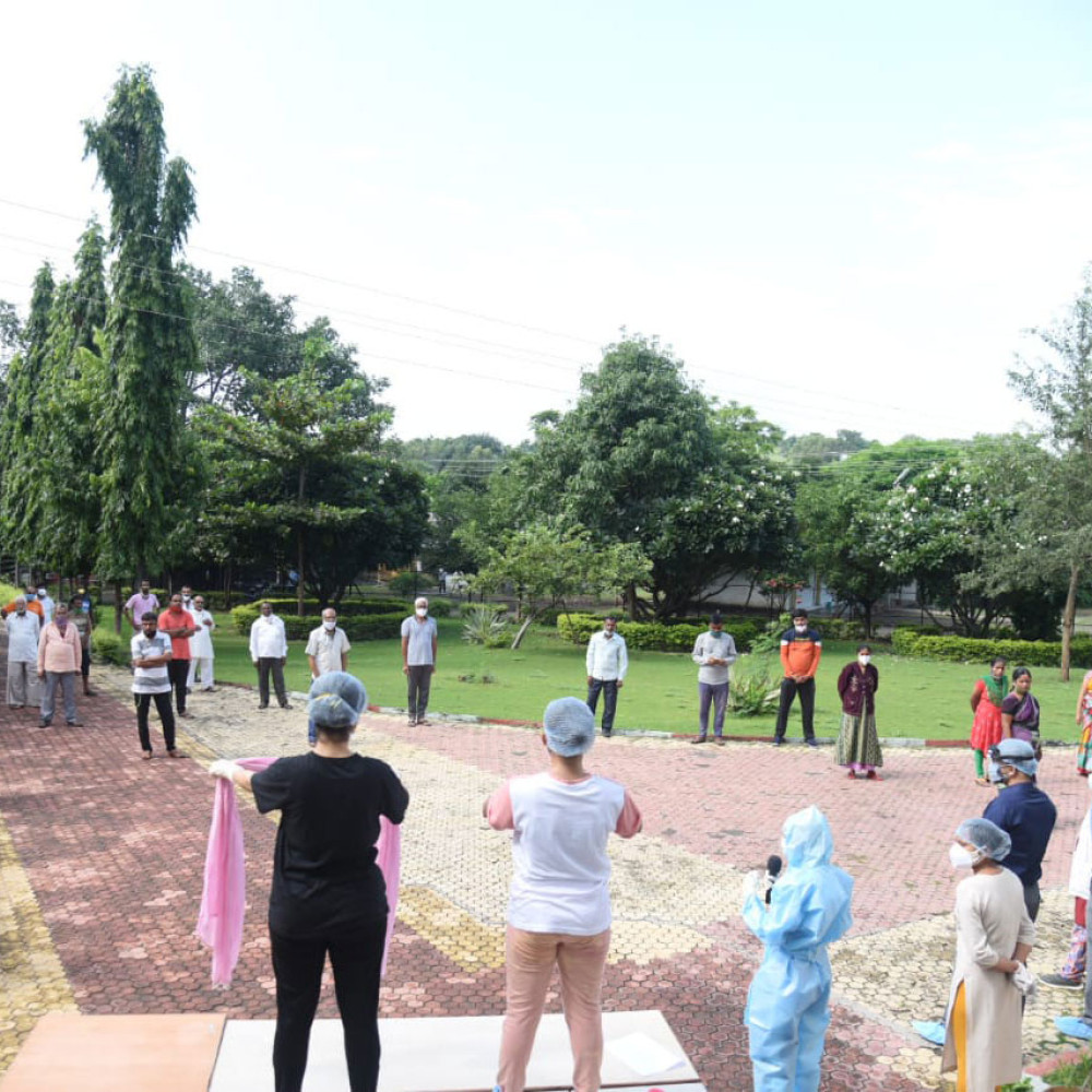Photograph of World PT Day 2020 activity at Department of Physiotherapy In Cardiovascular and Respiratory Sciences of DVVPF' S College of Physiotherapy