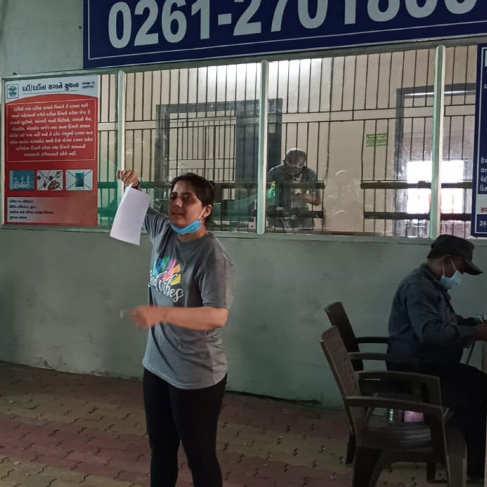 Photograph of World PT Day 2020 activity by Gujarat state government physios