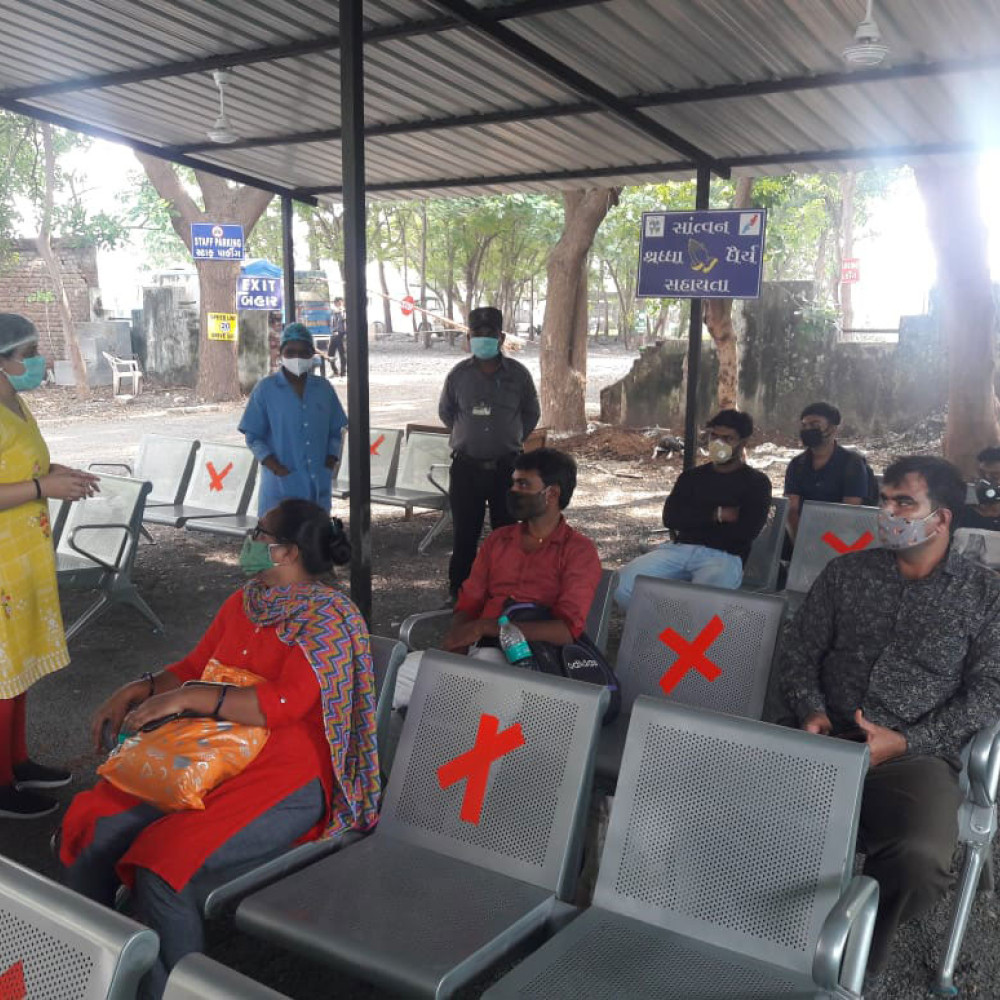 Photograph of World PT Day 2020 activity by Gujarat state government physios