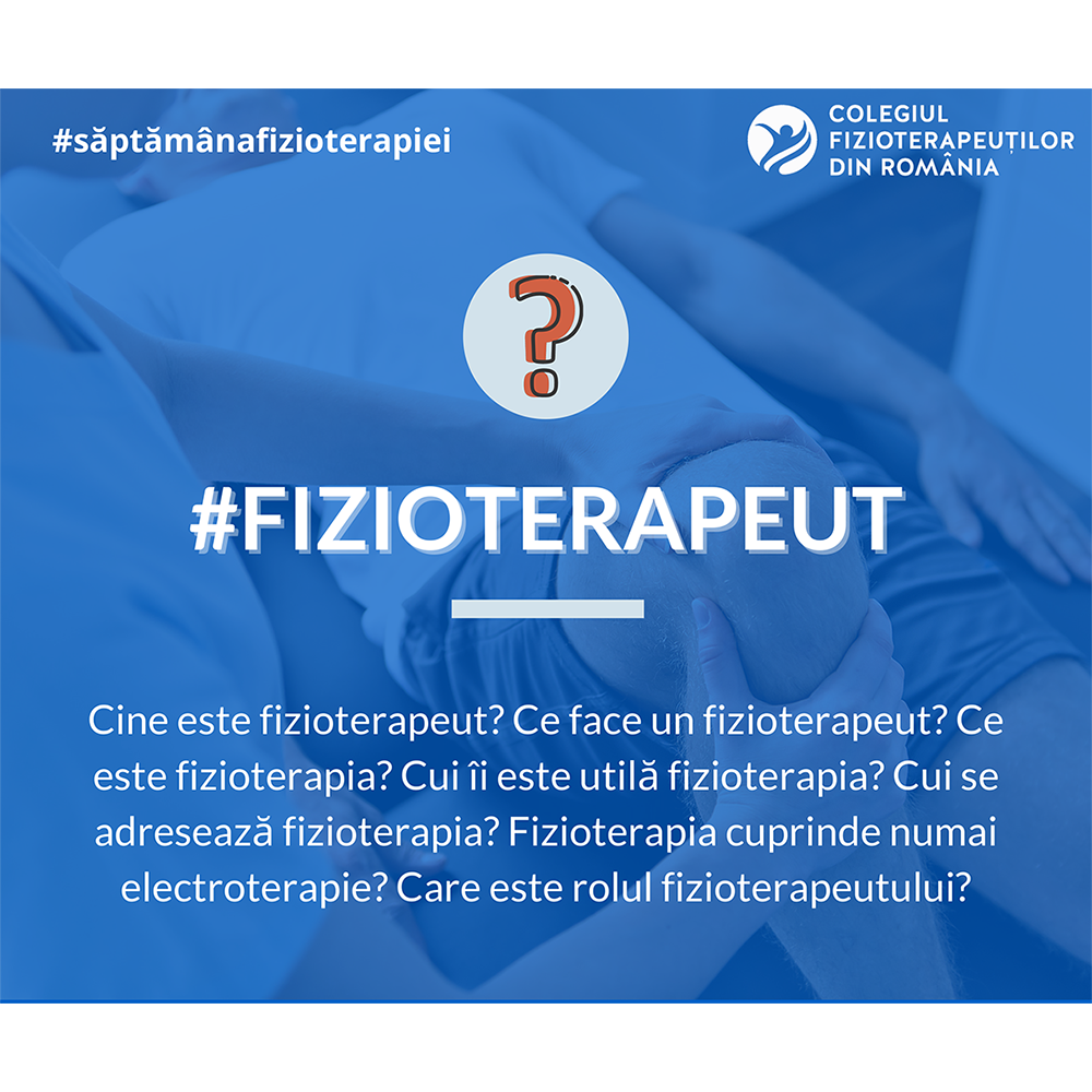 Image of materials produced by Order of Physiotherapists in Romania for World PT Day 2020