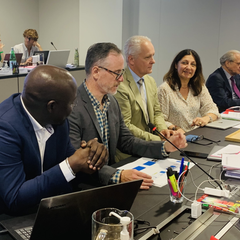 Sidy Dieye, Jonathon Kruger, Jean-Francois Dumas, Pascale Mathieu at CNOMK meeting in June 2023