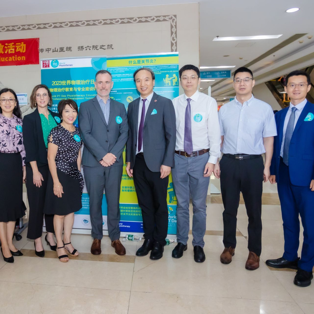 World Physiotherapy staff celebrate World PT Day in China in September 2023