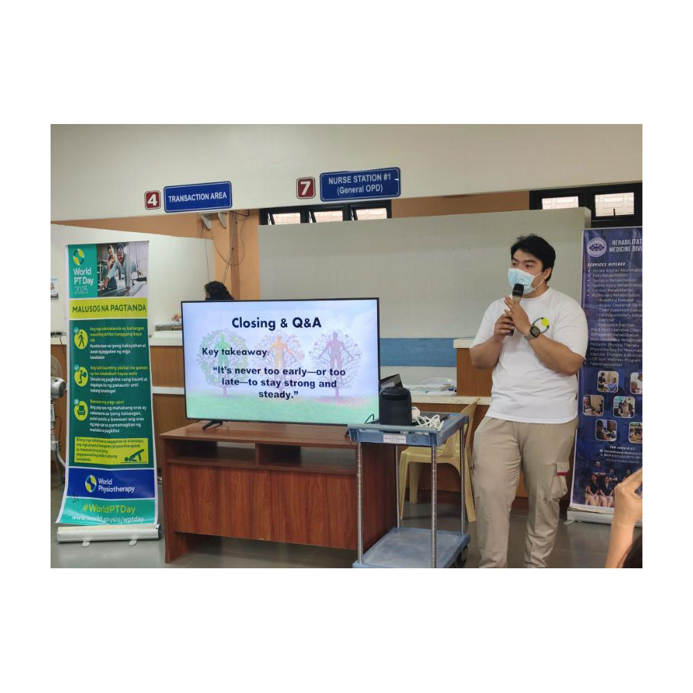Photo showing activities held for World PT Day 2025 in the Philippines