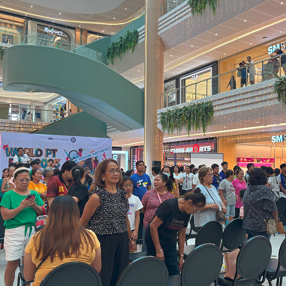 Photo showing activities held for World PT Day 2025 in the Philippines