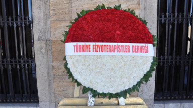 Photograph showing a celebration held in Turkey to mark World PT Day 2018