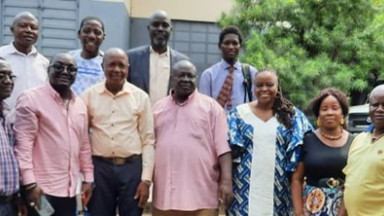 Meeting with physiotherapist colleagues in Sierra Leone